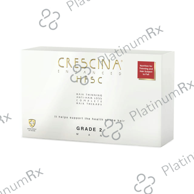 Crescina Enhanced HFSC Hair Thining Anti Hair Loss Complete Hair Therapy Grade 2 for Man 20X3.5ml