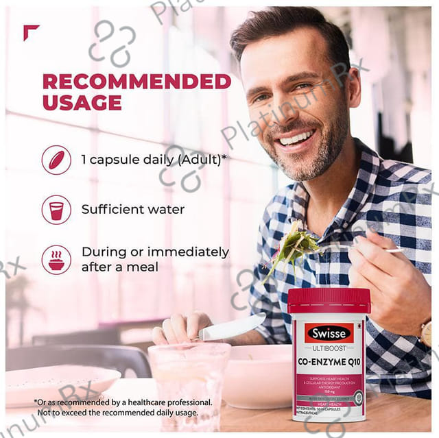 Swisse Ultiboost Co-Enzyme Q10 for Energy, Heart & Antioxidant Support - Capsule