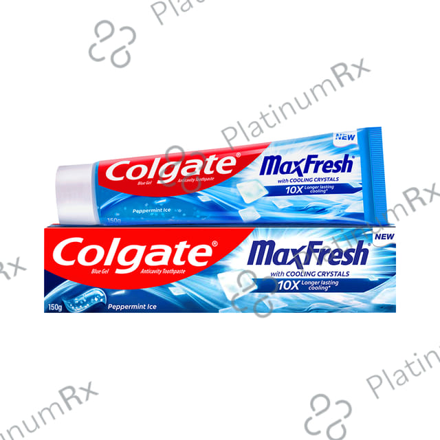 Colgate Maxfresh Peppermint Ice Blue Gel Toothpaste 150gm