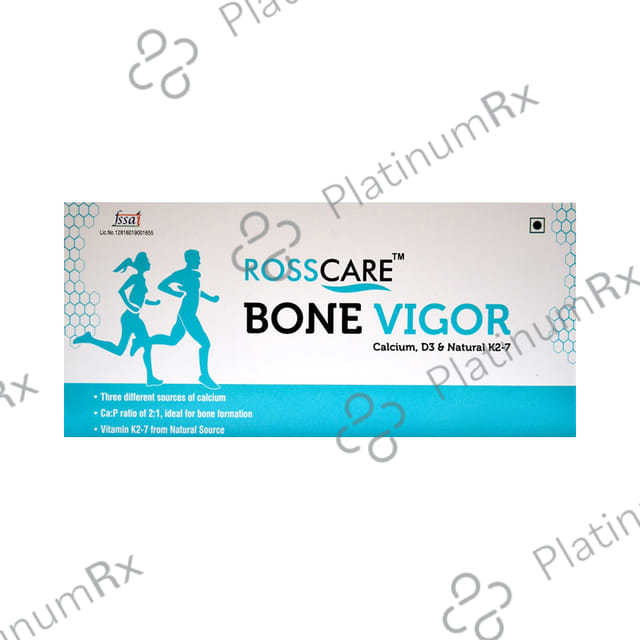 Rosscare Bone Vigor Calcium, D3 & Natural K2 7 Tablet