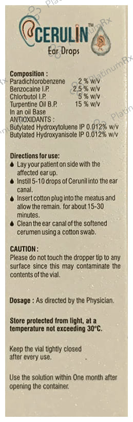 Cerulin Ear Drops 10ml