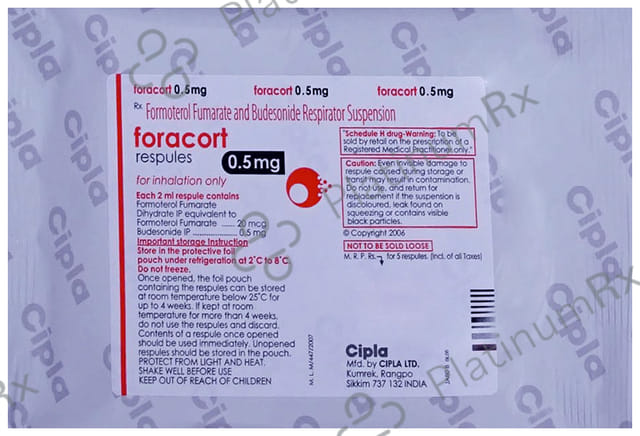 Foracort 0.5mg Respules 5X2ml