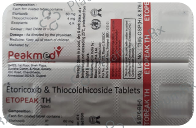 Etopeak TH 60/4mg Tablet 10s