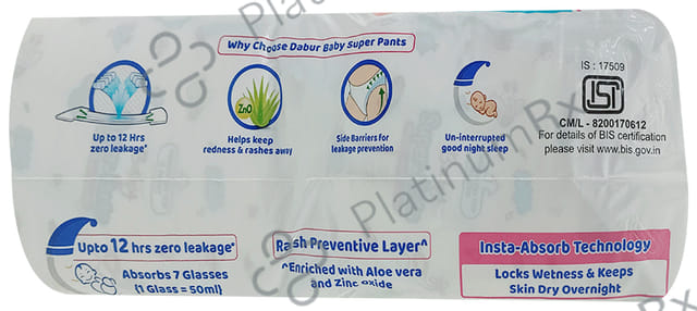 Dabur Baby Super Pants with Aloe Vera, Shea Butter & Vitamin E - Size Large