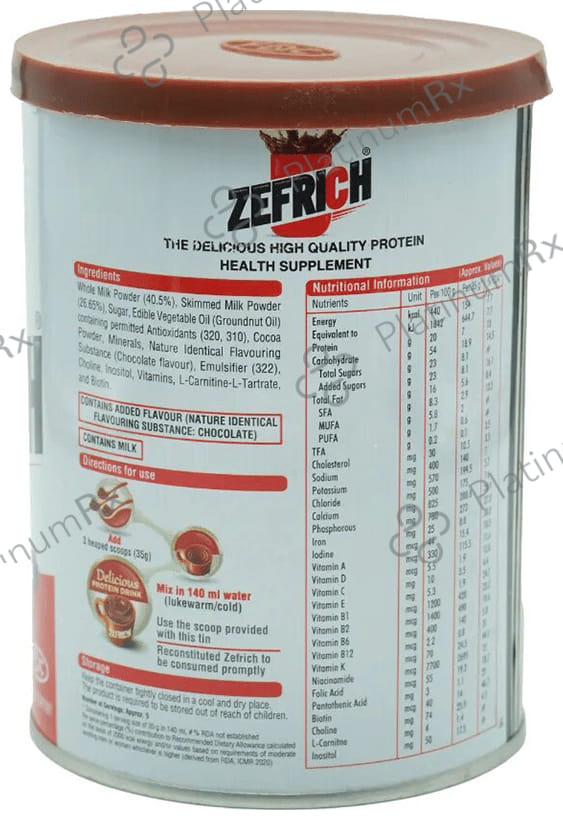 Zefrich Nutritional Formula Flavour Chocolate Powder 200gm