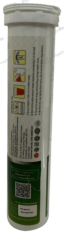 C Pure Natural Vitamin C with Zinc Effervescent Tablet Fizzy Orange 20s