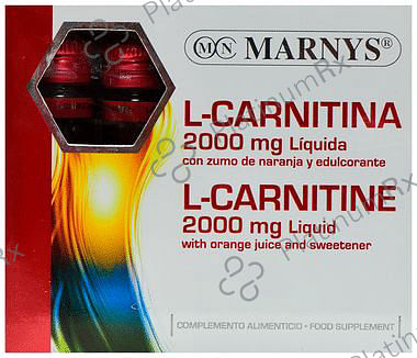 Marnys L-Carnitine 2000mg Liquid Vial (11ml Each)