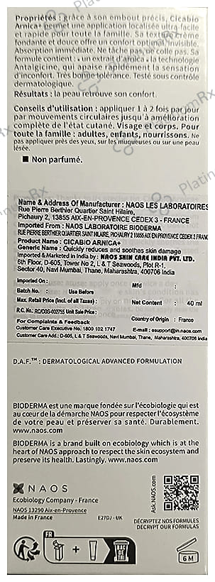 Bioderma Cicabio Arnica Plus Cream 40ml