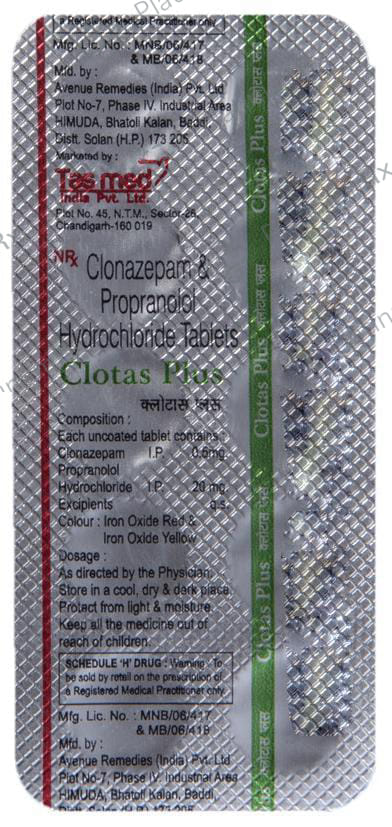 Clotas Plus 0.5/20mg Tablet 10s