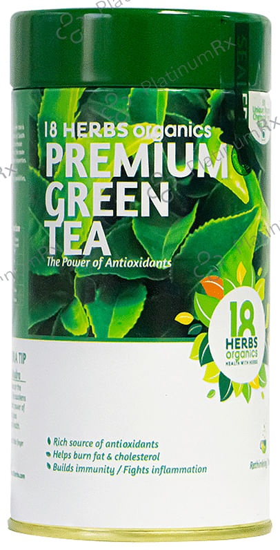 18 Herbs Organics Premium Green Tea Bag (1.25gm Each) 50 units