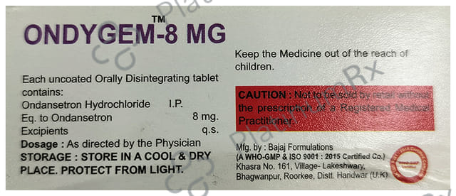 Ondygem 8mg Tablet MD 10s
