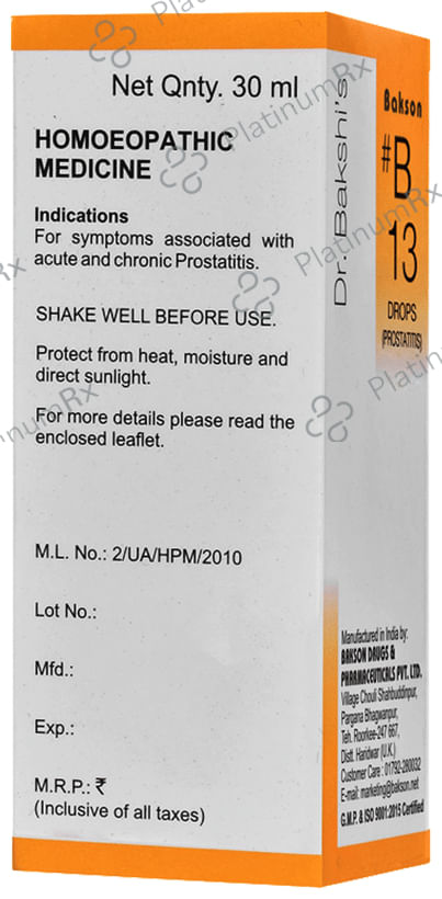 Bakson B13 Prostatitis Drop