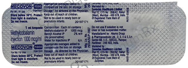 Mecovon 1000mcg Injection