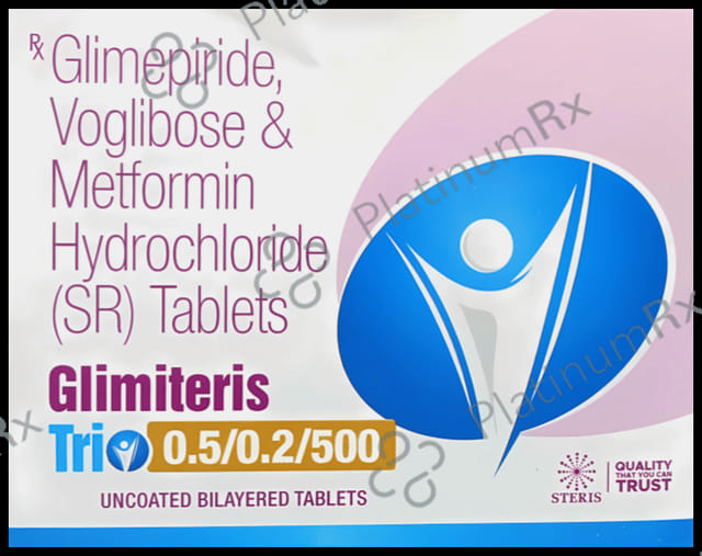 Glimiteris Trio 0.5/0.2/500mg Tablet SR 15s