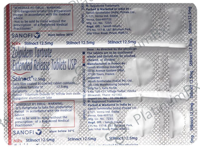Stilnoct 12.5mg Tablet 15 tablets