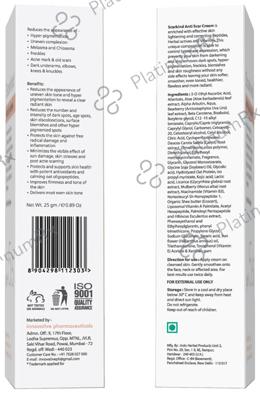 Scarkind Anti Scar Cream (25gm Each) 1 Tube