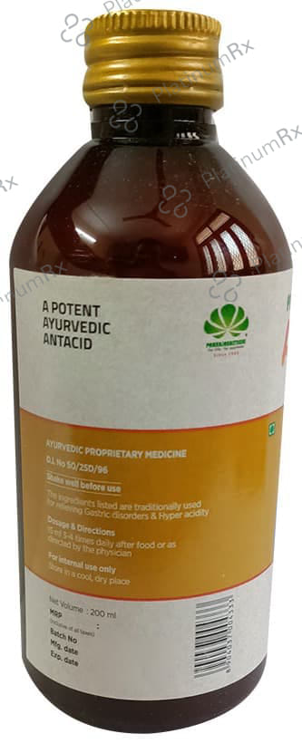 Pankajakasthuri Anticid Liquid Ginger Sugar Free