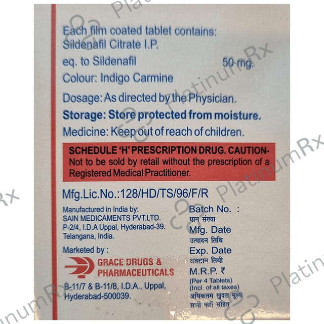Grace Drugs & Pharmaceuticals Sildenafil 50mg Tablet