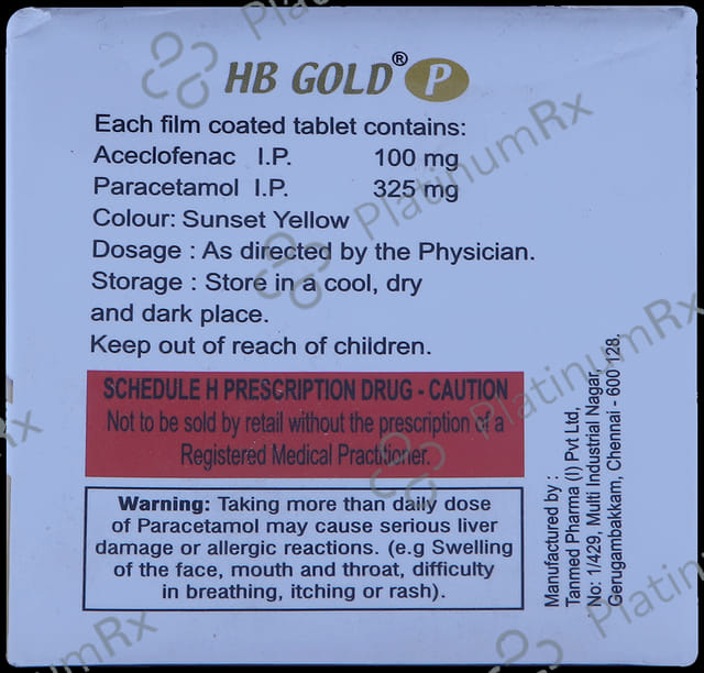 HB Gold P 100mg/325mg Tablet