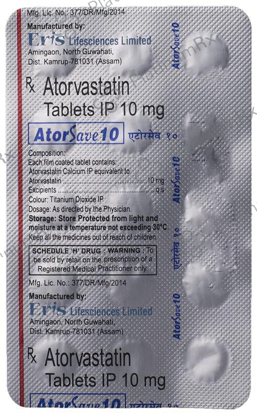 Atorsave 10mg Tablet 15s