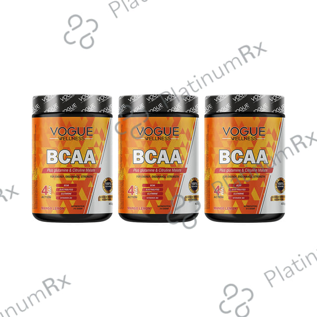 Vogue Wellness BCAA Powder (400gm Each) Mango Lemon 3 jar