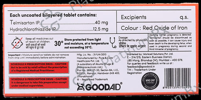 Aidsartan H 12.5/40mg Tablet 10s