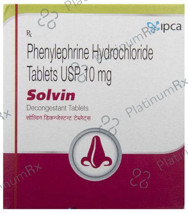 Solvin Decongestant 10mg Tablet 15s