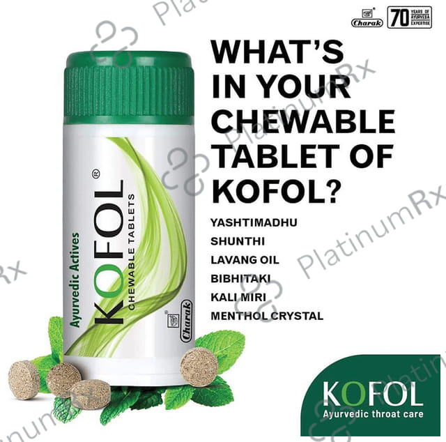 Charak Kofol Ayurvedic Chewable Tablet 60s