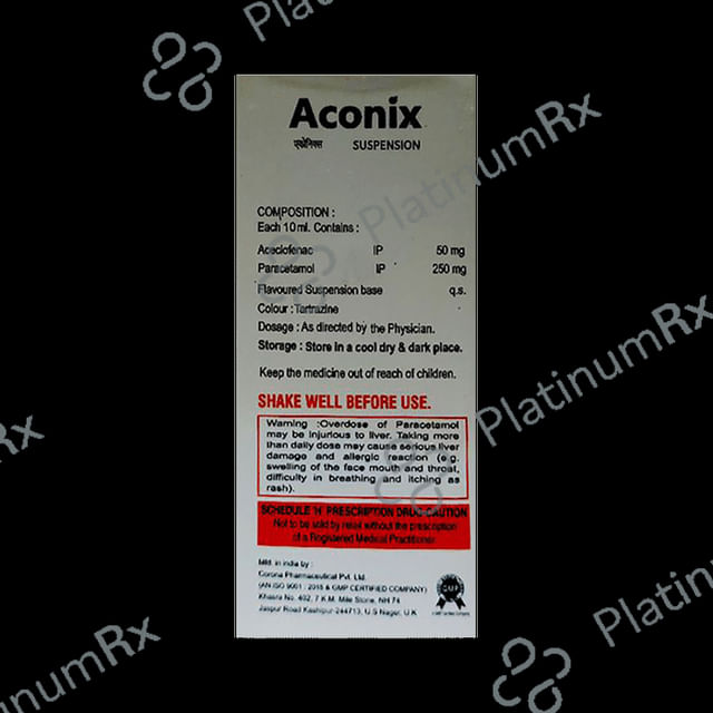 Aconix 50/250mg Oral Suspension 60ml