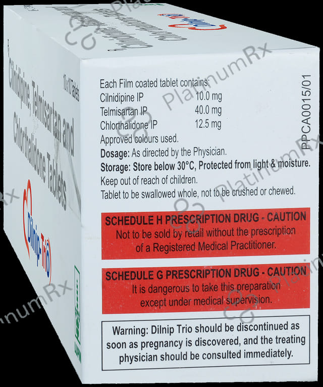 Dilnip Trio 12.5/10/40mg Tablet 10s