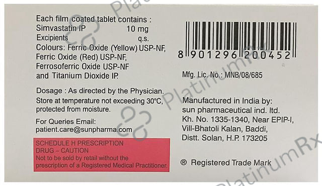 Simvotin 10mg Tablet 10s