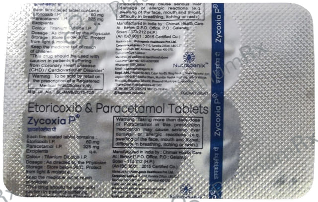 Zycoxia P 60/325mg Tablet 10s