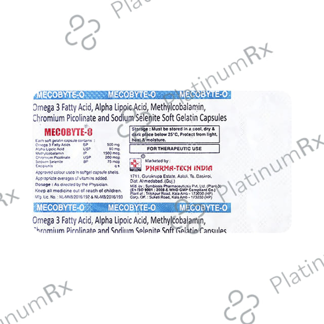 Mecobyte O 75mg/750mcg Capsule 10s