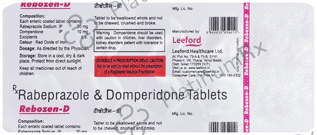 Rebozen D 10/20mg Tablet 10s