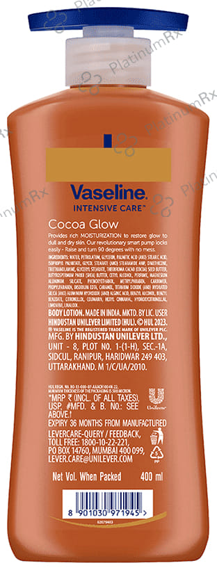 Vaseline Intensive Body Care Cocoa Glow Lotion 400 ml