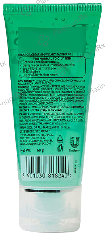 Pears Oil Clear Daily Cleansing Face Wash