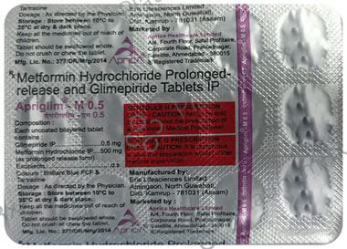 Apriglim-M 0.5 Tablet PR 15 Tablet PR