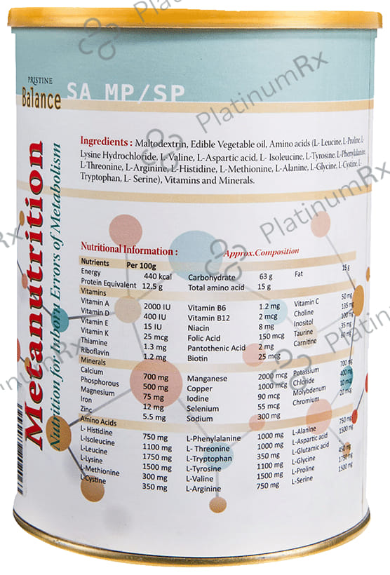 Pristine Balance Metanutrition SA MP/SP (Upto 3 Years) Powder Vanilla