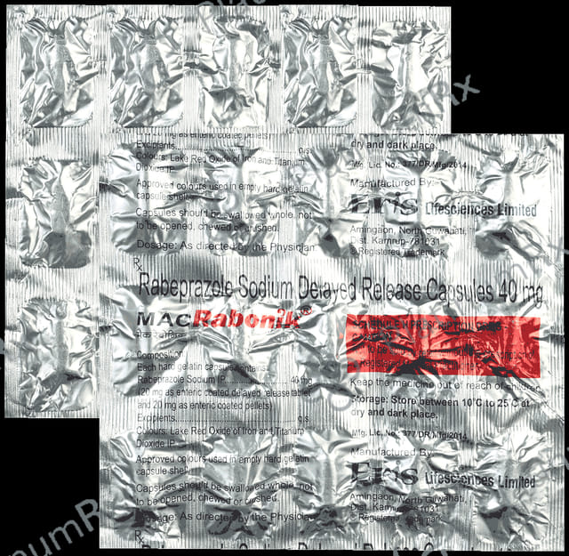 Mac Rabonik 40mg Capsule DR 15s