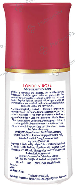 Yardley London Deodorant Roll-on London Rose