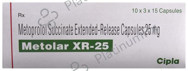 Metolar XR 25mg Capsule 15s