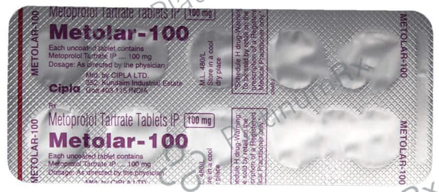 Metolar 100mg Tablet 10s