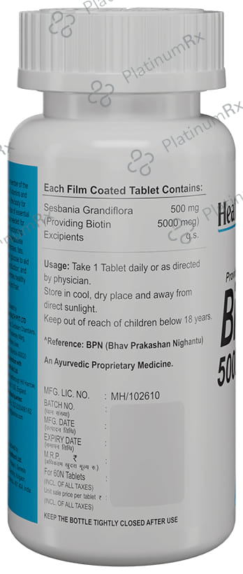 Healthaid Biotin 5000mcg Tablet 60s