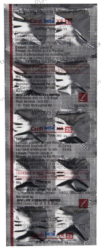 Cardibeta XR 25mg Tablet 10s