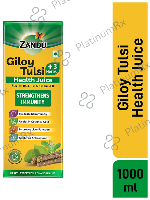 Zandu Giloy Tulsi +3 Herbs Health Juice