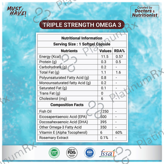 Must Have Omega 3 Soft Gelatin Capsule 60s