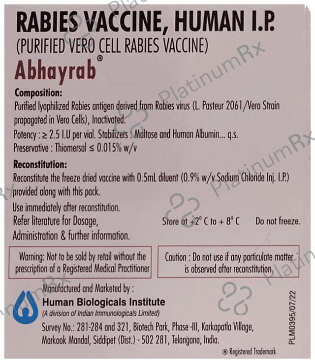 Abhayrab 2.5 IU Vaccine 1s