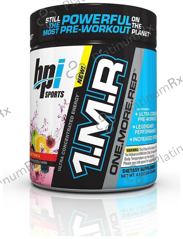 BPI Sports 1MR One More Rep Ultra Concentrated Energy Supplement Powder Fruit Punch