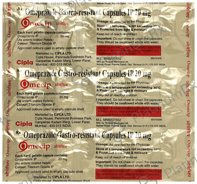 Omecip 20mg Capsule 15s