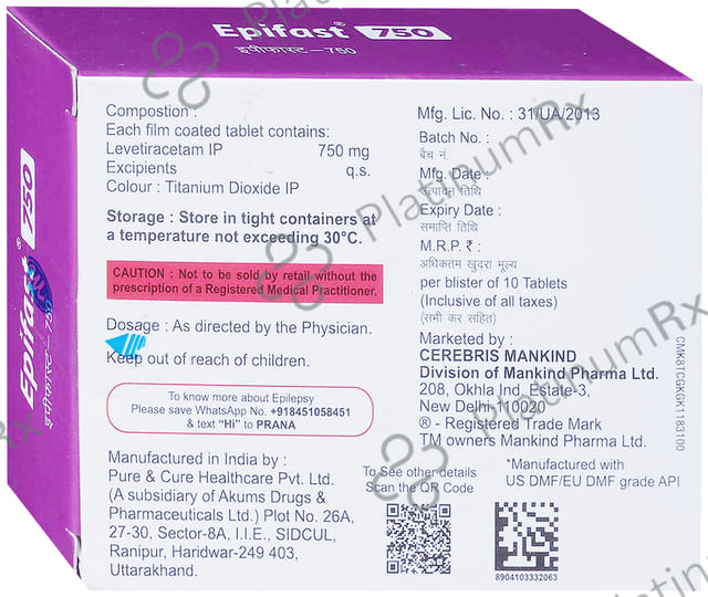 Epifast 750mg Tablet 10s